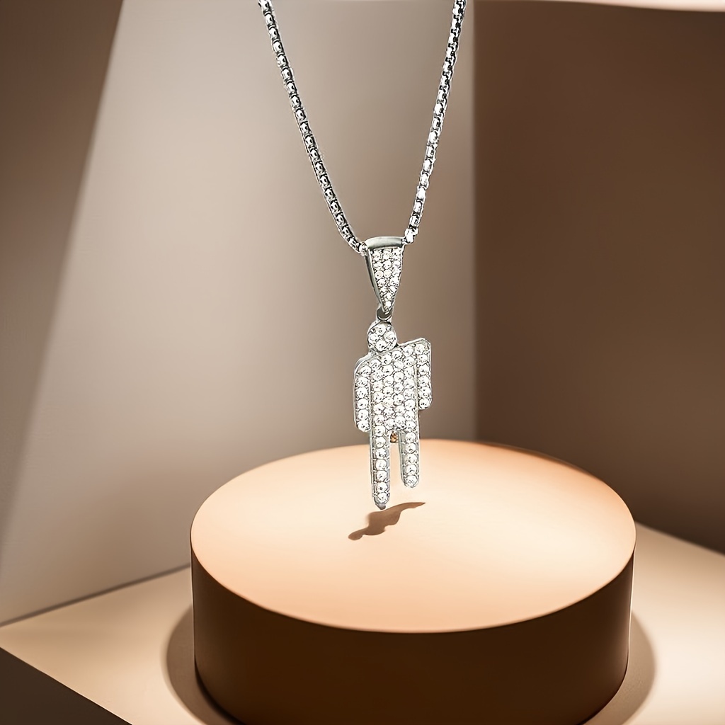 

Rhinestone Pendant , Sweater Accessory For Men