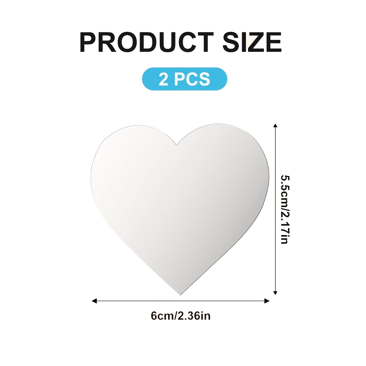 2pcs Mobile Phone Mirror Sticker, Mobile Phone Back Cover Mirror Sticker, Cosmetic Mirror That On The Mobile Phone Case, Mobile Phone Ornaments, Acrylic Mobile Phone Mirror Sticker (love)