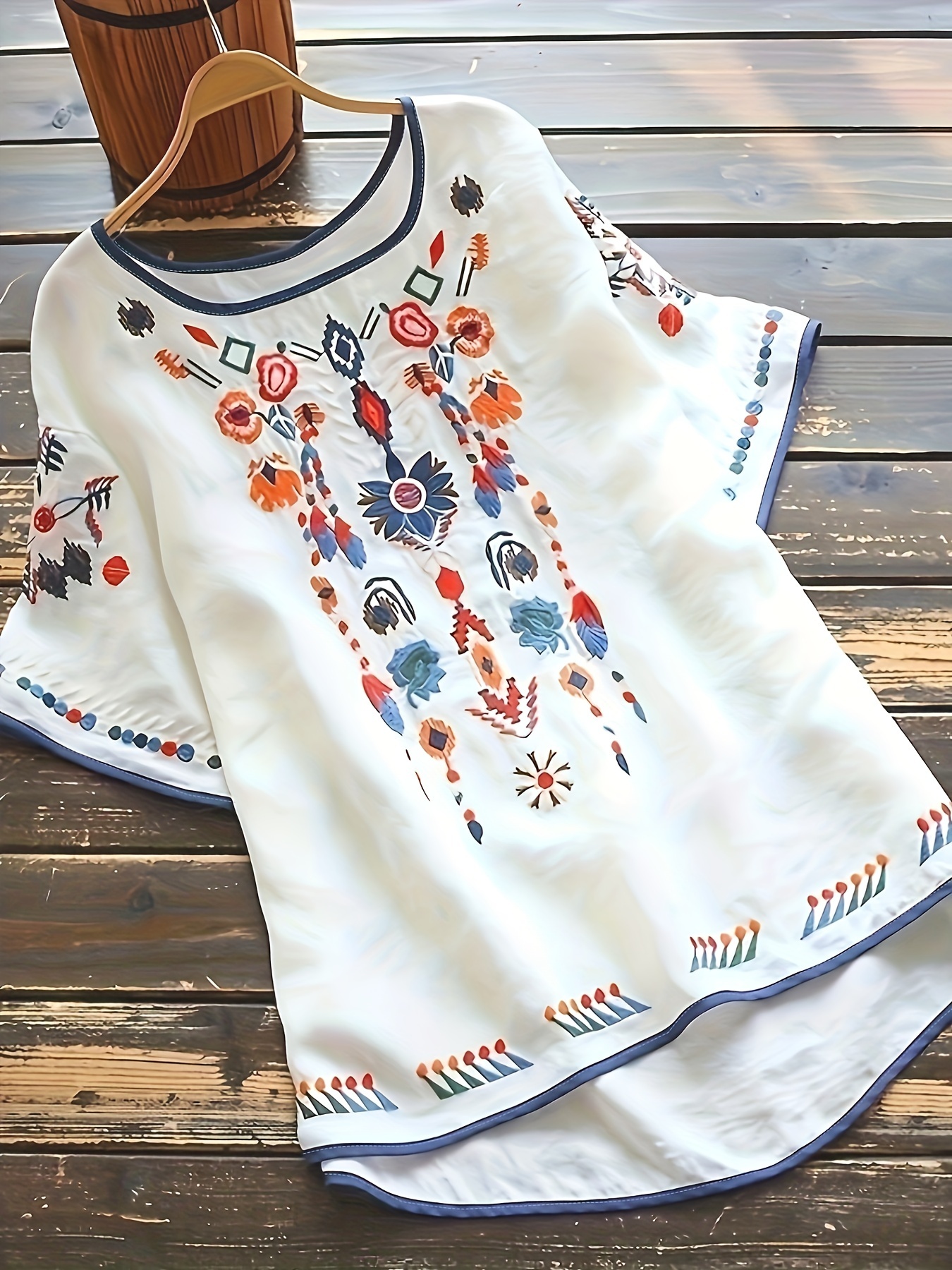 Embroidered Top - Temu United States