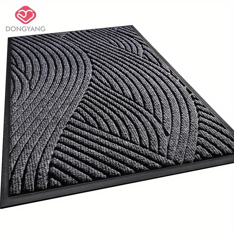 1pc of   brand water absorbing and anti   mat solid color striped welcome mat thickened and weighted outdoor mat durable and easy to     pads suitable for outdoor doorways   entrance   outdoors Product details 10