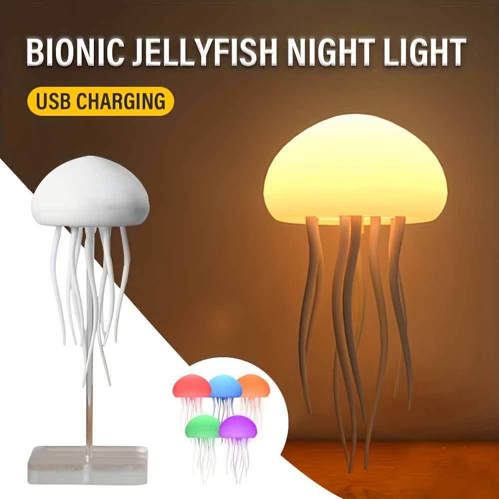 Lovely Pink Jellyfish LED Night top Light Room Decoration