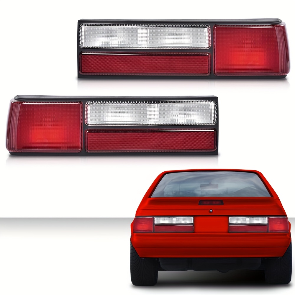 Tail Lights Taillamps Rear Brake Lights Pair Fit For Mustang Lx 87-93, Without Battery