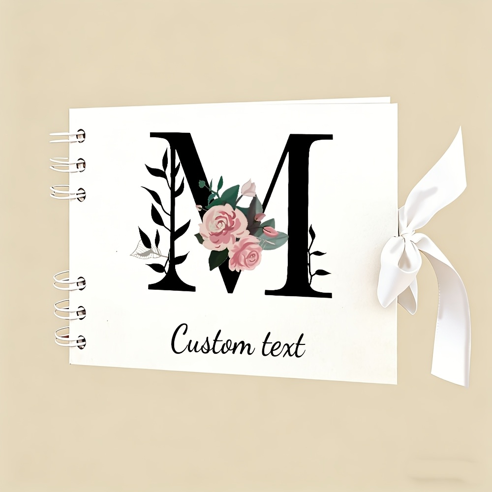 TEMU Album photo personnalisable de 40 pages, carnet de bricolage personnalisable pour 'or de mariage et souvenirs d'anniversaire, scrapbooking de