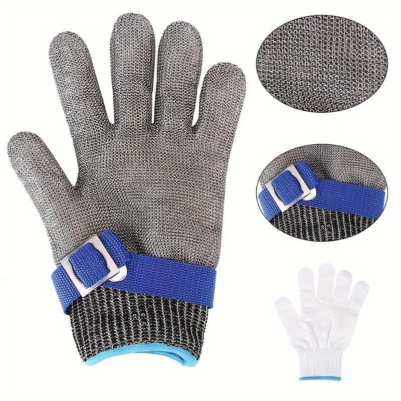 cut resistant stainless steel mesh gloves knuckle protection