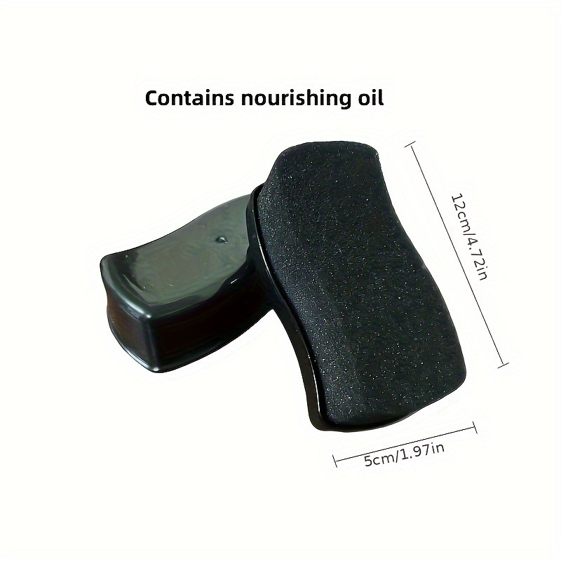 Car Wax Repair Pad - Black Gloss Coating, Tire Shine & Polishing, Single Maintenance Pad for Enhanced Thickness, Plastic Renewal Anti-Aging Tool, Auto Detailing Pad | Ergonomic Grip Design | Plastic Surface Treatment