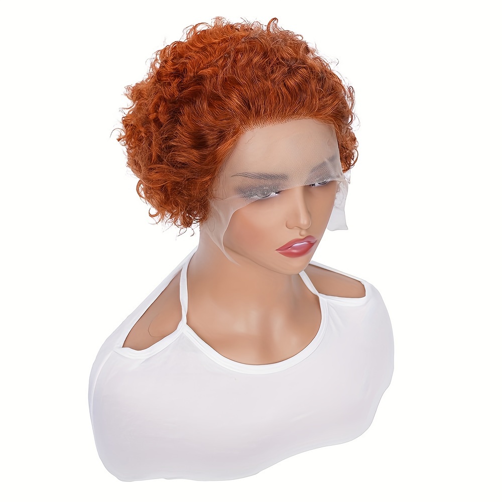 10pcs ginger 350 short curly human hair wigs Temu
