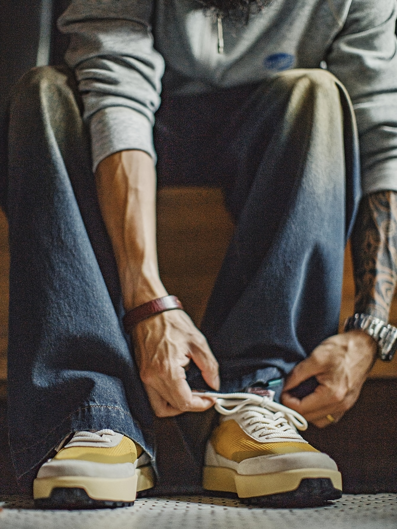 Maden, Nuevas Zapatillas Estrelladas de Verano, Zapatos Deportivos de Lona Waffle para Hombre, Malla Transpirable para Viajeros, Suela Gruesa Casual, Zapatos Forrest Gump Blanco Amarillo, Zapatos de Golf, Tenis, Camping
