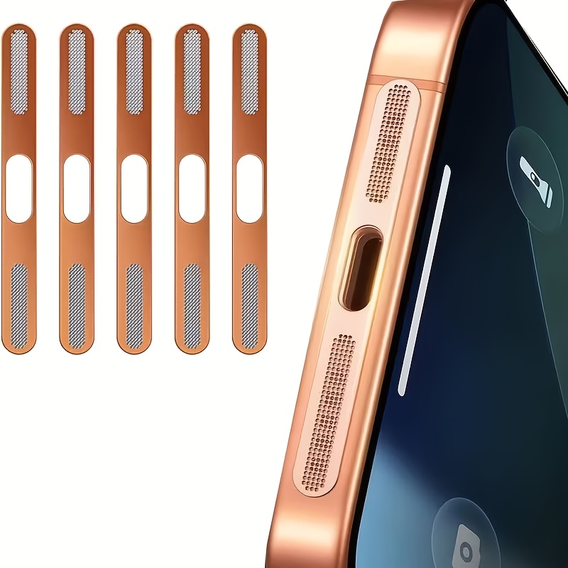 Set Of 5 Metal Speaker Mesh Covers For Iphone 17 Pro/pro Max - Made From Sturdy Metal, Resistant To Scratches And Fingerprints, Dust Protection Net For Iphone 17 Pro/pro Max