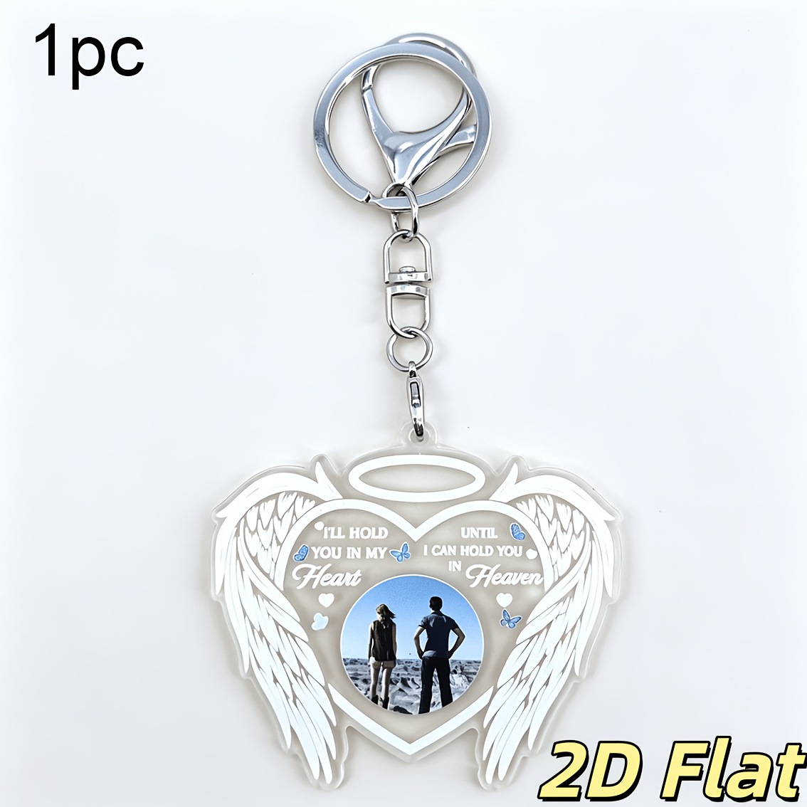 TEMU 2d Flat - 2d Plane Customized Ladies' Keychain With "" Design To , Long-lasting And Emotions, Providing You With A Dual Companionship Of Texture
