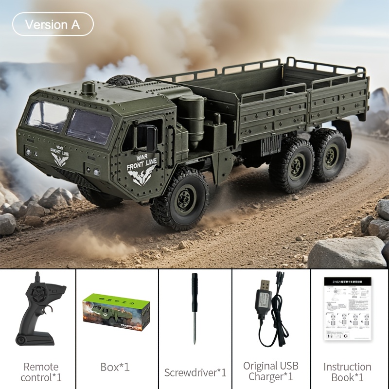 2026 1 12 scale sturdy rc military vehicle 6x6 - Temu