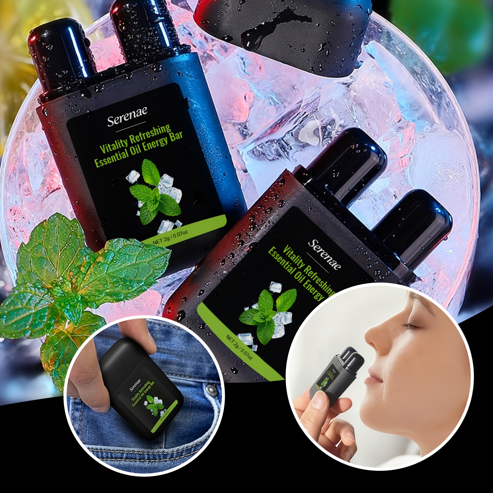 Cooling Nasal Stick, Helps Restore a Healthy State, Nasal and Throat Care, Nasal Cavity Cleaning, Body Nasal Ventilator, Holiday Gift, Suitable for Family and Friends - Image 4
