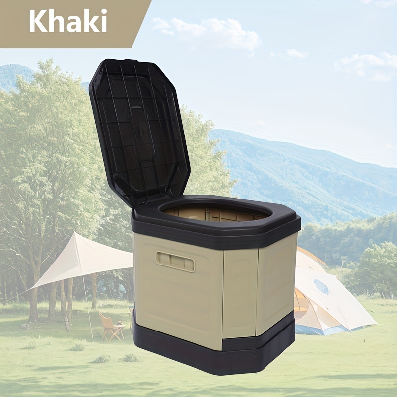 Multi-Functional Portable RV Toilet & Folding Trash Can for Camping