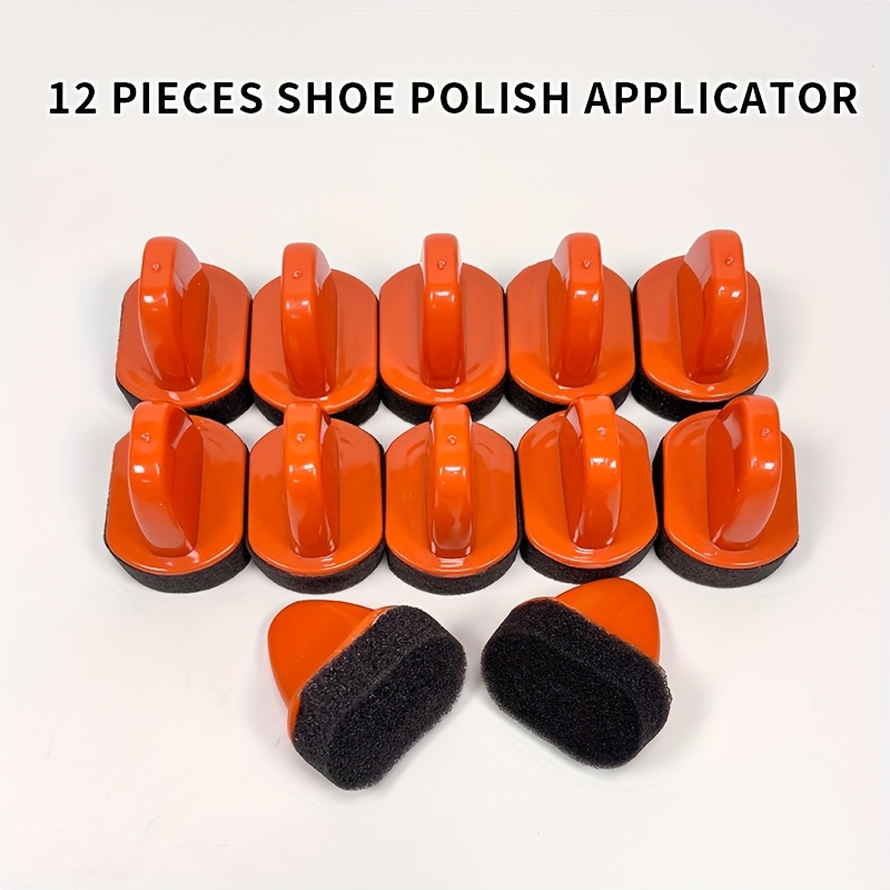 TEMU 12pcs Foam Sponge Applicators, Shoe Polish Sponge Applicators, Leather Shine Polishing Tools, Shoe Cream And Leather Conditioner Shoe Brushes,