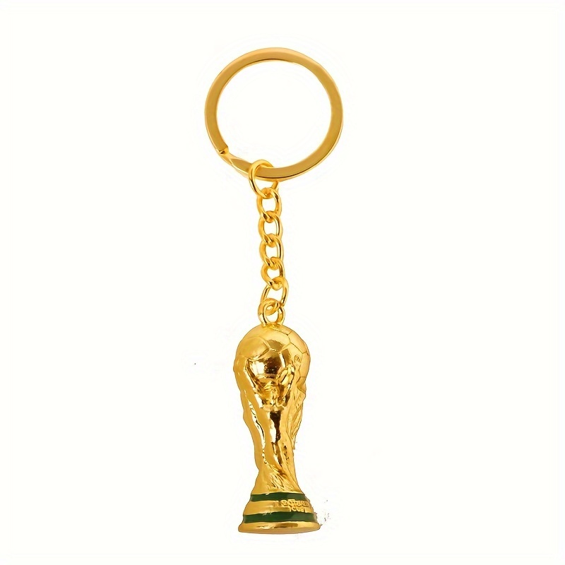 1 pc football cup cup keychain car keychain bag decoration chain waist hanging keychain details 3