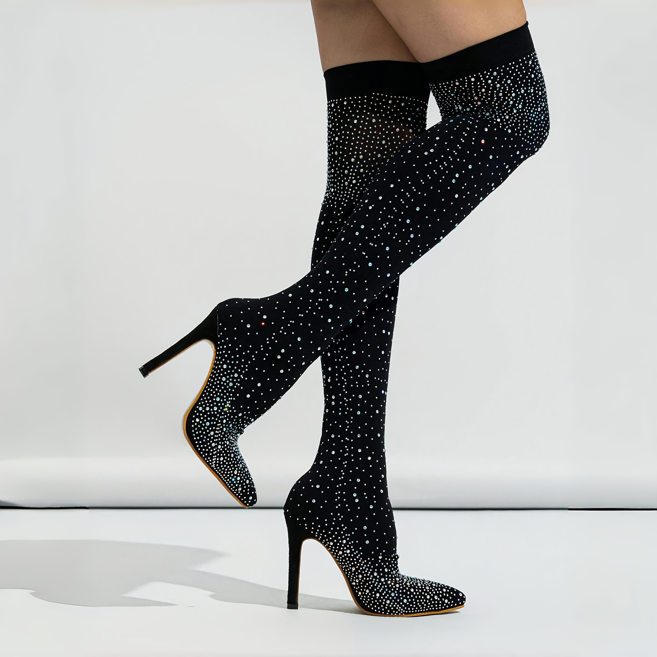 Bottes Femme Élégantes En Extensible Talons