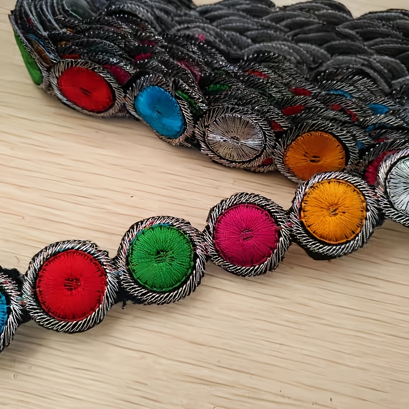 colorful mixed color silvery thread embroidery Temu Bahrain