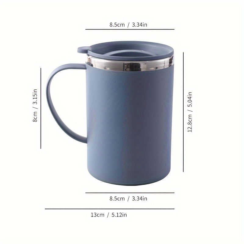 1pc Stainless Steel Mug With Lid, Sealed Water Cup, Tea Cup, Cup, Milk Cup, Travel Mug