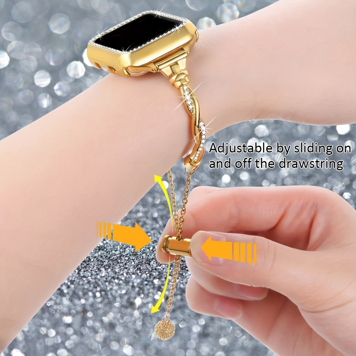 Y2k Rhinestone Bracelet Watchband Compatible Watch - Temu