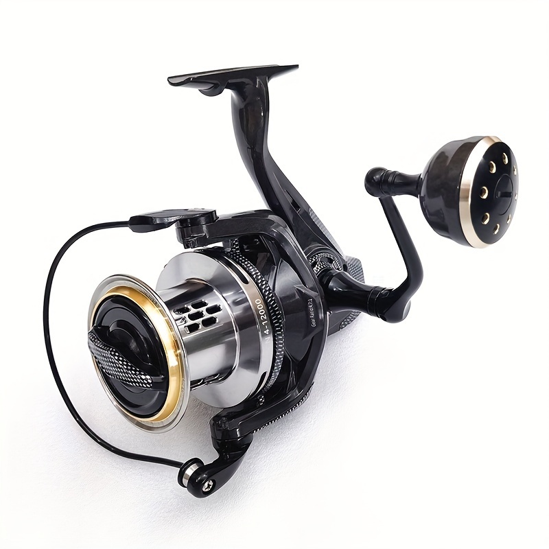1pc Surf Fishing Reel, 18.7oz Carbon Fiber Spinning Reel, 8000/10000/12000  Long Casting Ultra Smooth Stainless Steel BB, Saltwater Fishing Gear