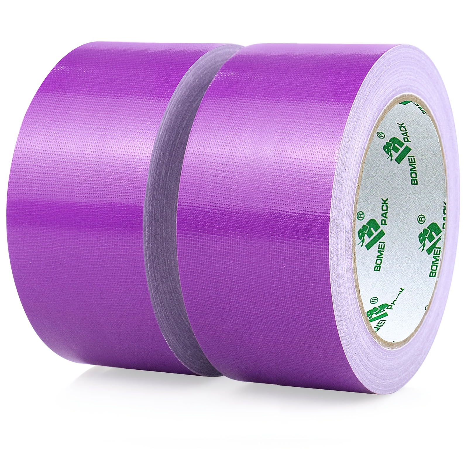 Image of Pack 2 Rolls Of Purple Duct Tape, 50mm X 10m, Suitable For Repairs, Industrial And Professional Applications, Adhesive Pipe Tape, Heavy-duty Industrial For Packaging Tape