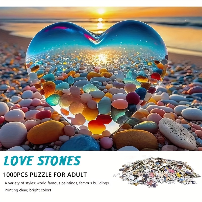 

Love Stones 1000-piece For Adults - Easy Clean, Enhances Hand-eye Coordination, Perfect Gift For Birthdays & Holidays