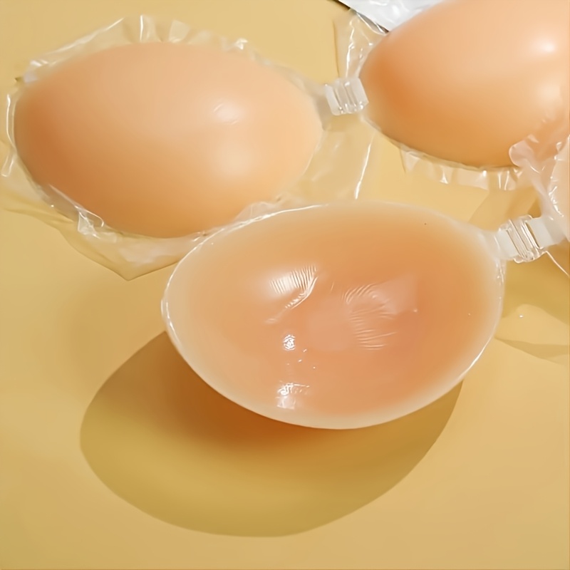 Silicone Front Clasp Strapless Push-Up Bra for Women - Seamless Adhesive Lift with Semi-Transparent Design, 100% Silicone Comfort & Hand Wash Care, Wedding Lingerie & Everyday Underwear Accessories