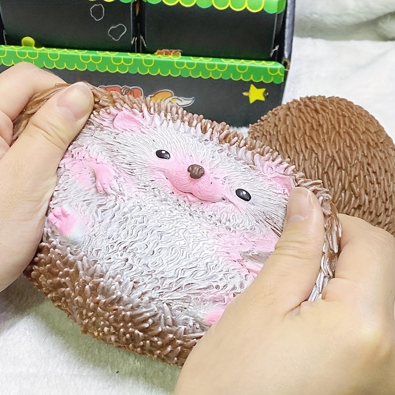 Fox Themed Squeeze Toy Pink Accents Realistic Cartoon Animal TPR Material