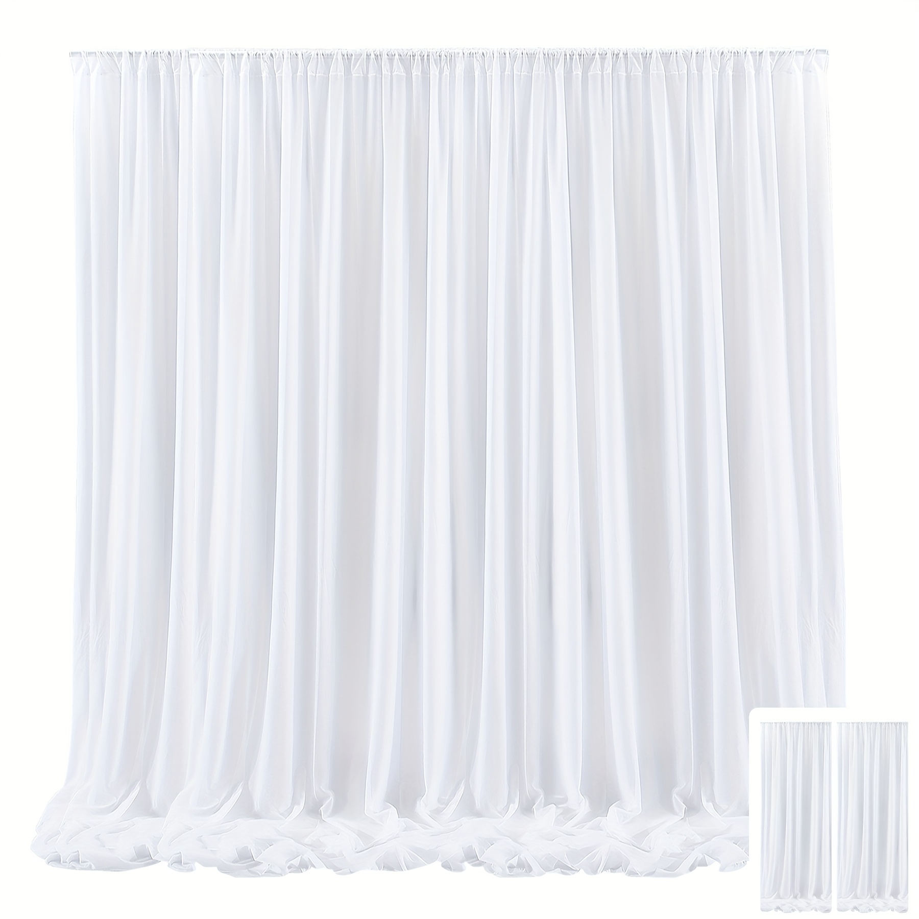 10x10ft Tulle Backdrop Curtain For Events, Transparent Backdrop Drapes For Wedding And Birthday Celebration Decorations