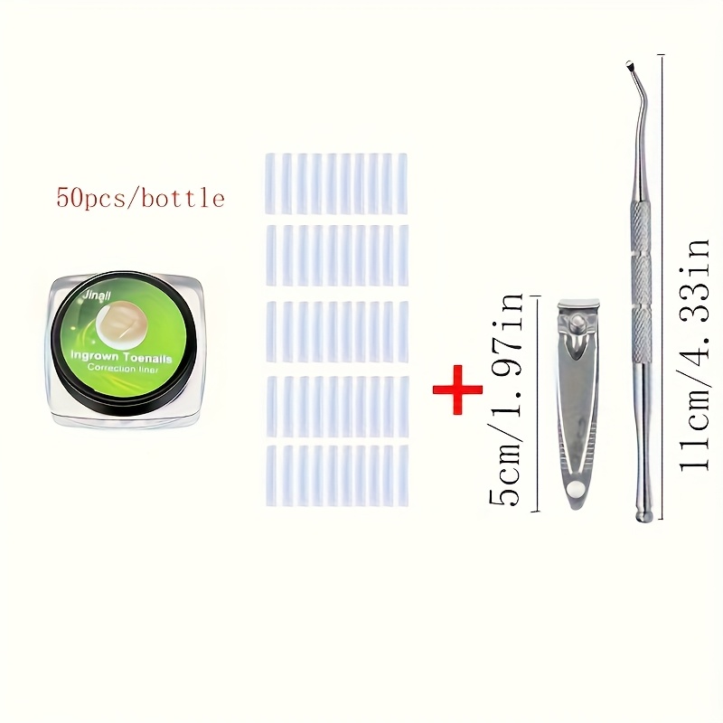 50pcs Ingrown Toenail Correction Tool, Ingrowing Nail Correction Pad, Eponychia Correction Tool Set, Ingrown Nail Pads