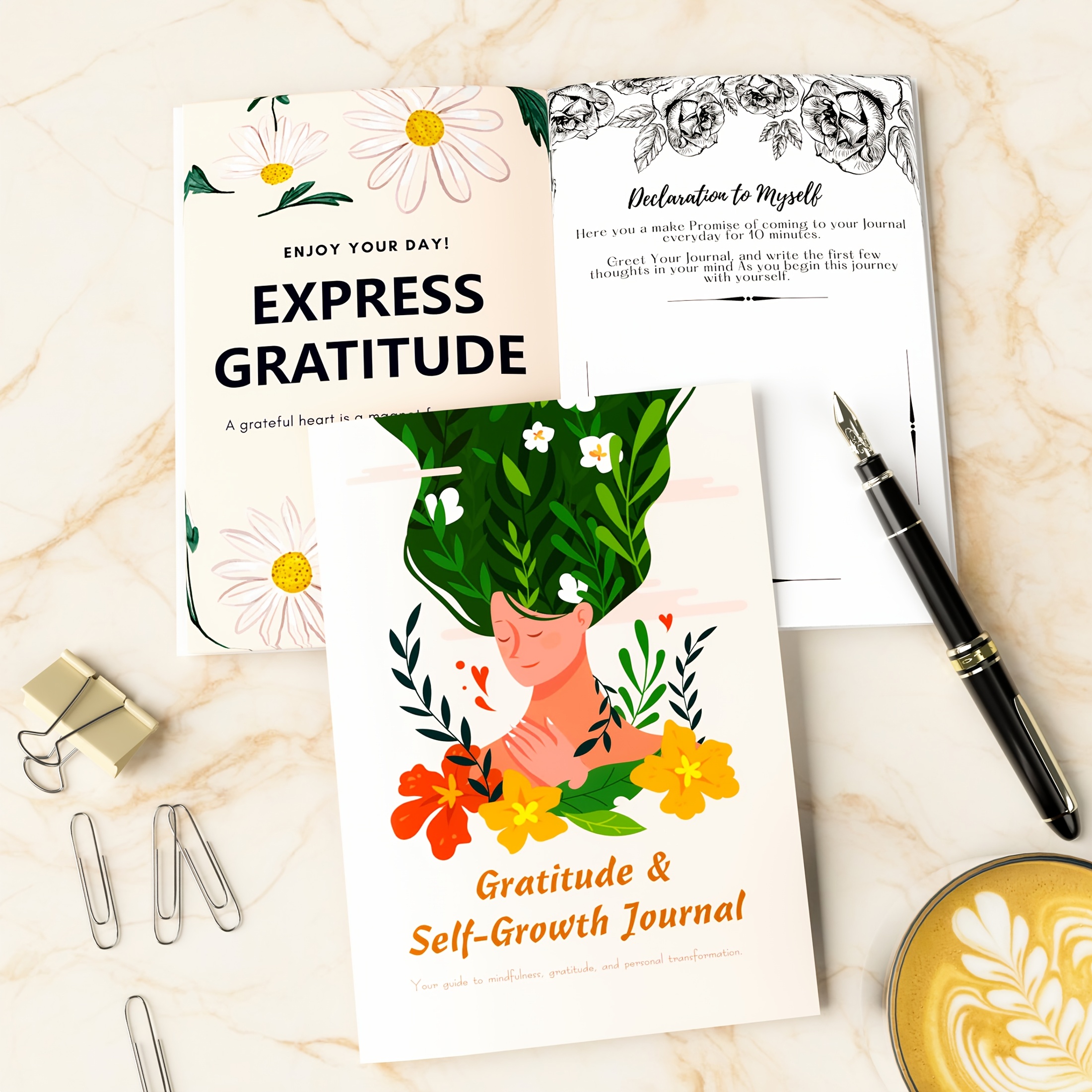 

Gratitude & Self-care A5 Journal - Daily Mindfulness Planner With , Morning & Evening Routine , Self-discovery For , Wellness & Journal For - Ideal For Adults