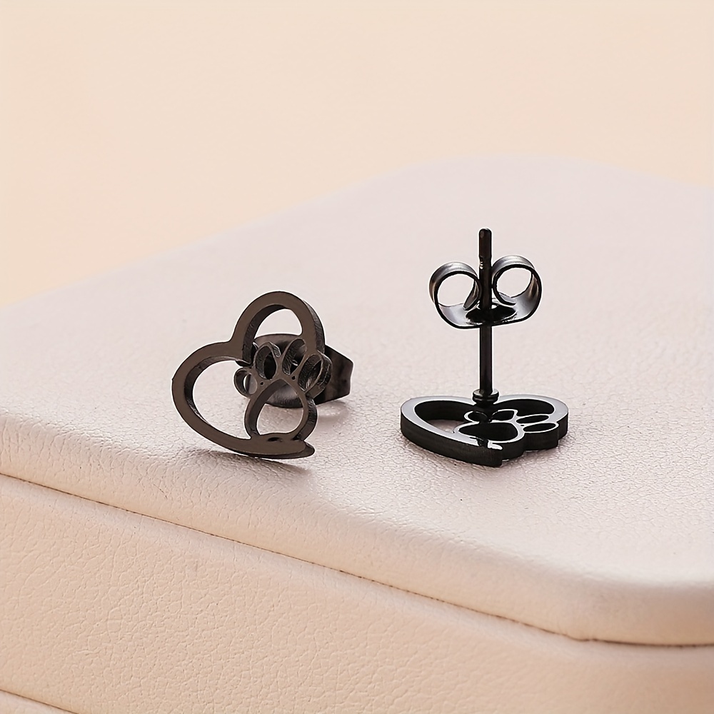 Image of Sole Of The Foot Heart Women's Stud Earrings Gift