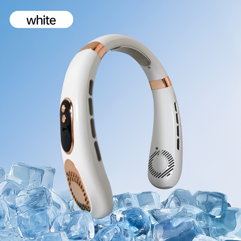 Wearable Neck Fan, Portable Hanging Neck Fan, Outdoor Cooling, Air Circulation Personal Fan, Personal Cooling Fan, 1200mah Battery, Anytime Cooling, Unisex Small Gift