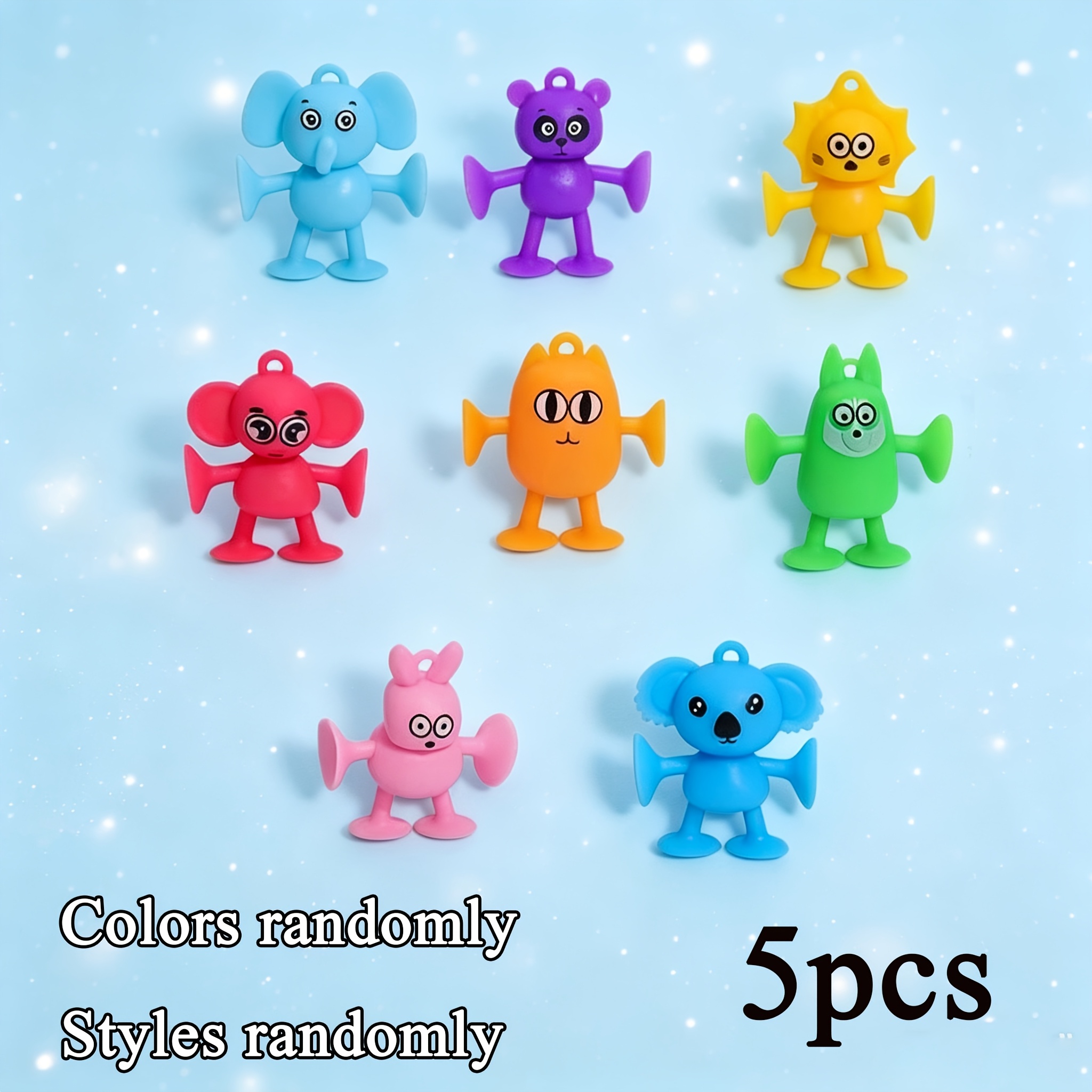 TEMU Cottibe Suction Cup Toys, Car Travel Toys, Window Toys, Learning Toys, Thanksgiving Christmas Birthday Gift Party Gift Pack (5/9/17pcs Random