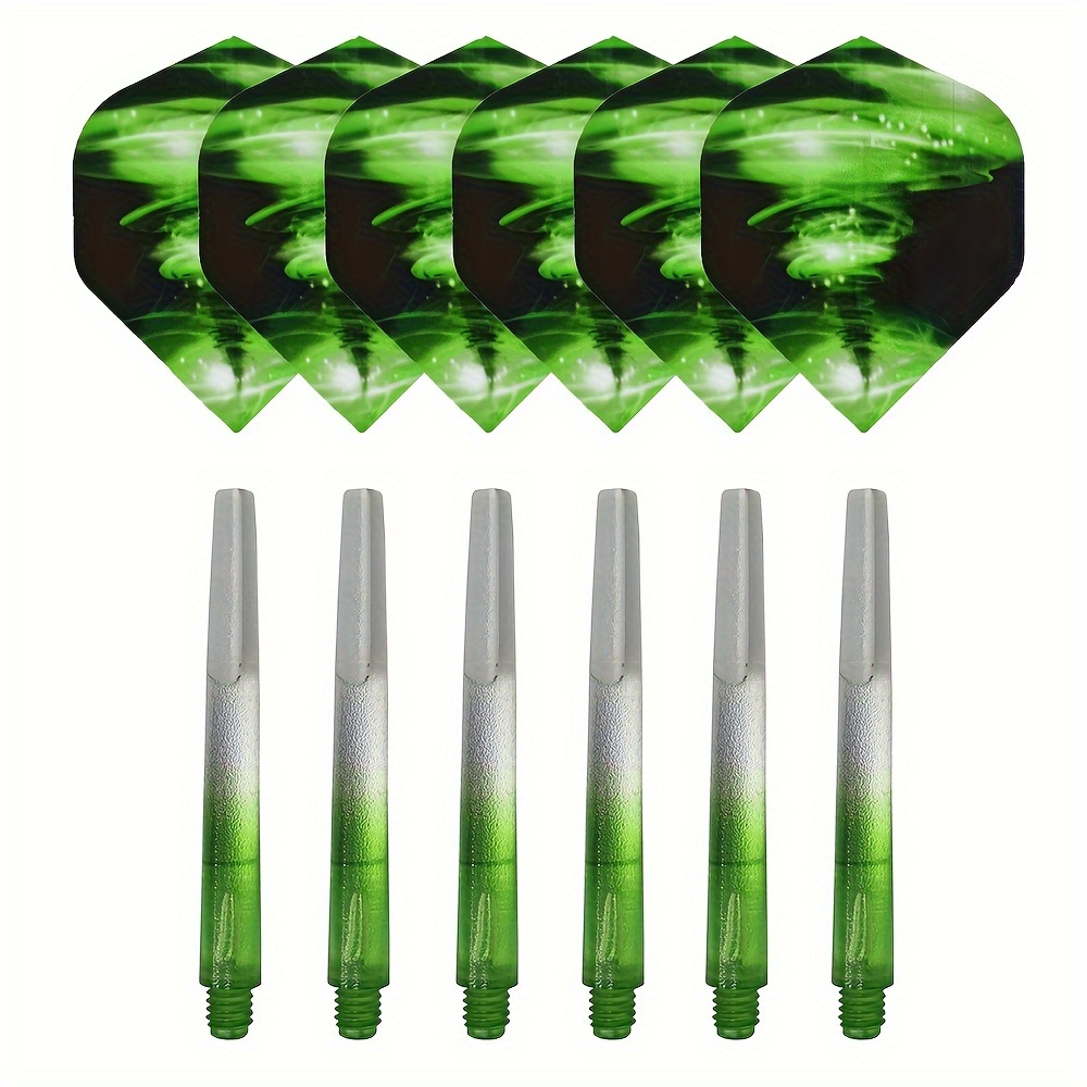 12pcs/pack Green Series Dart Flight(6pcs)