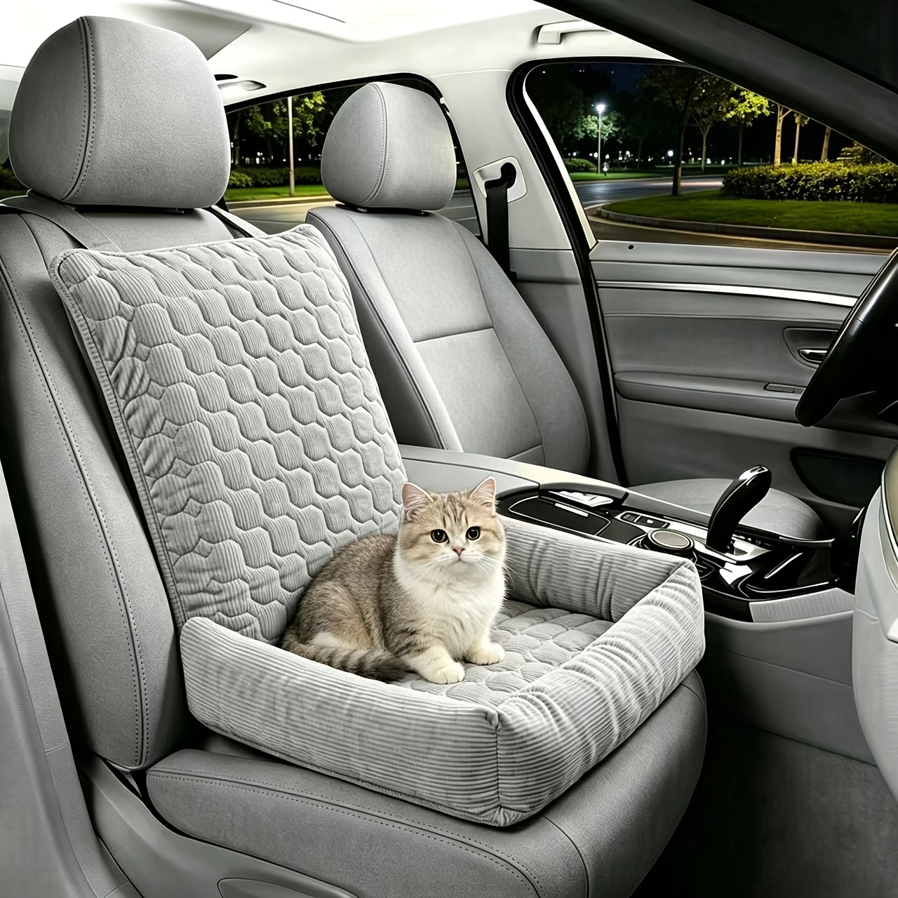 TEMU Car Pet Front Seat Pad, Car Mat, Pet Sofa Pad/nest/bed, Non-slip And Wear-resistant, Washable, Foldable For Travel And Convenient Storage