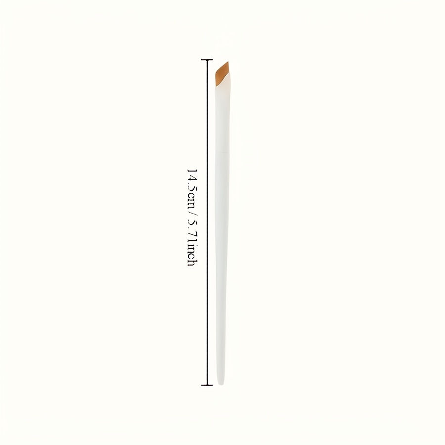 Porcelain White Angled Eyeliner and Eyebrow Brush Set