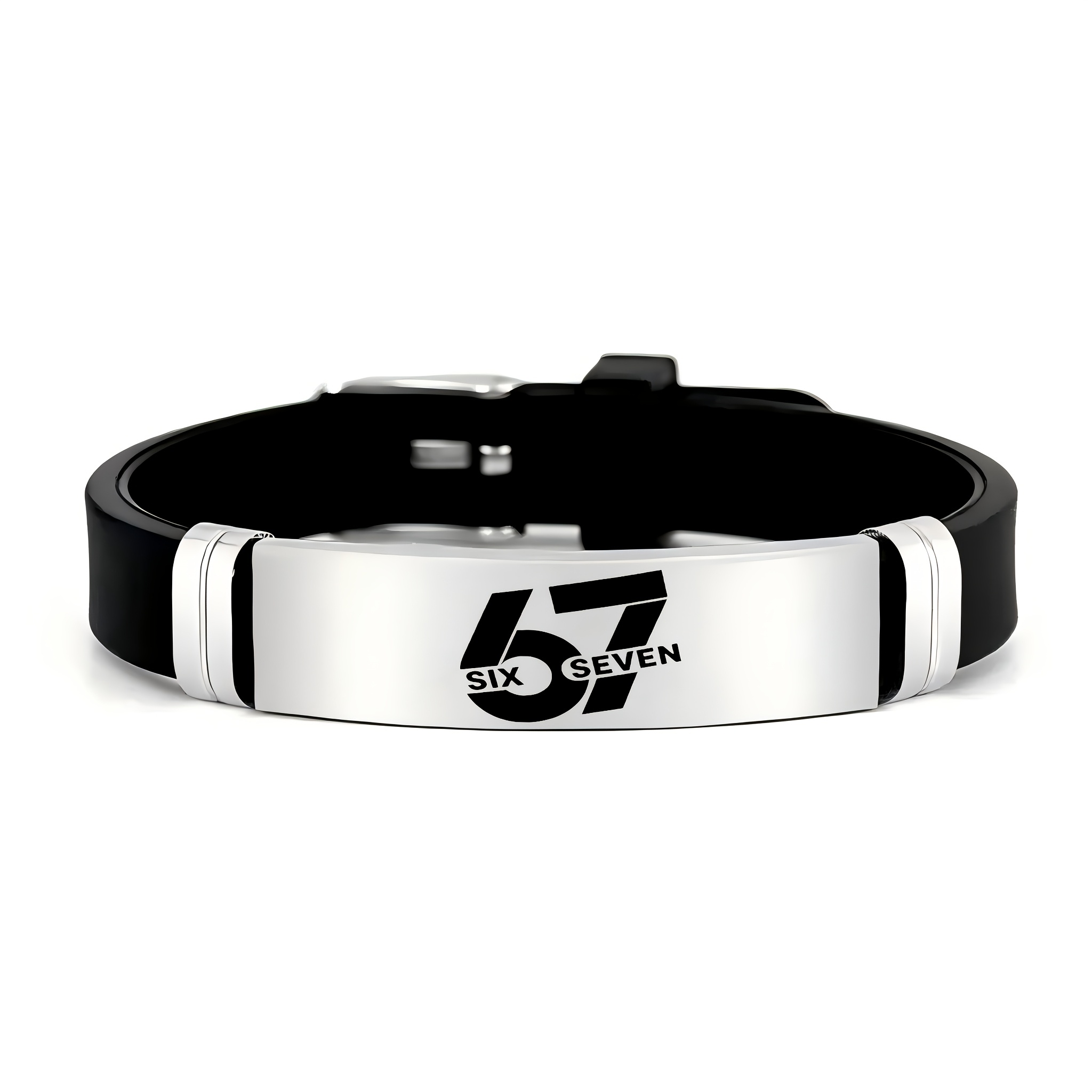 E-shop 67 Sporty 202 202 Edelstahl Silikon Armband | Lässiges, cooles Design, ideal für Sport und vielseitiges Accessoire