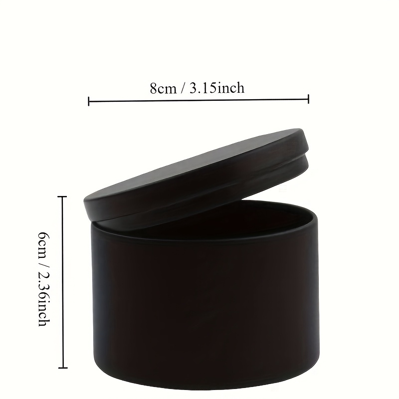 TEMU Un paquete de 24 frascos negros de cara para velas de 4 oz/8 oz, ideales para hacer velas en casa, crear velas artesanales y crear pequeños