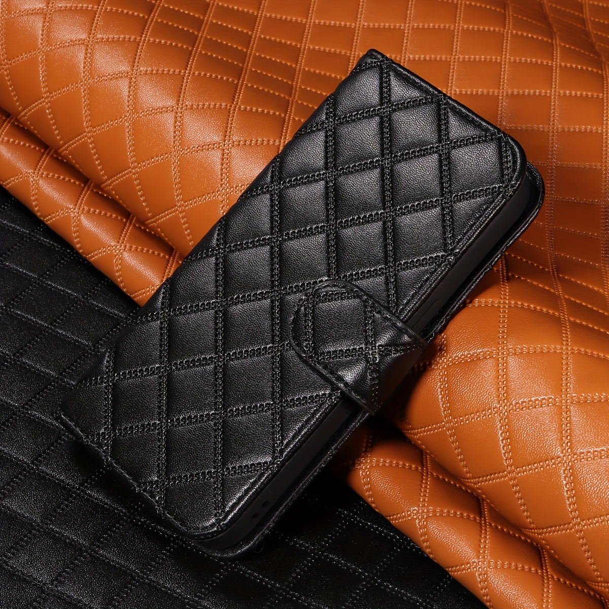 TEMU Wallet-style Phone Case With Credit Card Holder, Flip Stand Protective Cover For Iphone 17 Pro Max/17 Pro/air/17 15 Pro Max/14/13/12/11, Faux