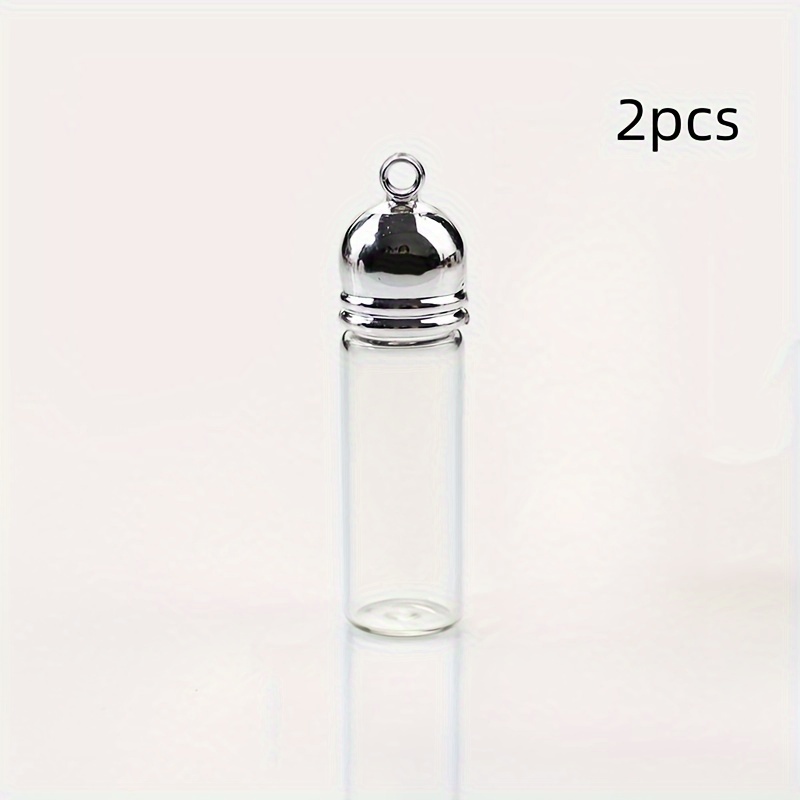 Image of Clear Twist Mouth Glass Bottle Pendant Bottle Empty Bottle To Fill And Hair Wish Small Bottle Pendant