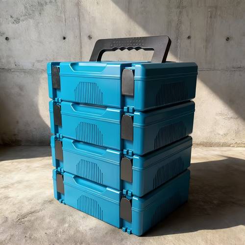 scatola multifunzionale impilabile per elettricisti e carpentieri per riporre , chiavi inglesi, smerigliatrici angolari e utensili di riparazione per esterni, scatola porta attrezzi multifunzionale, stile professionale per e padri, regalo pratico per