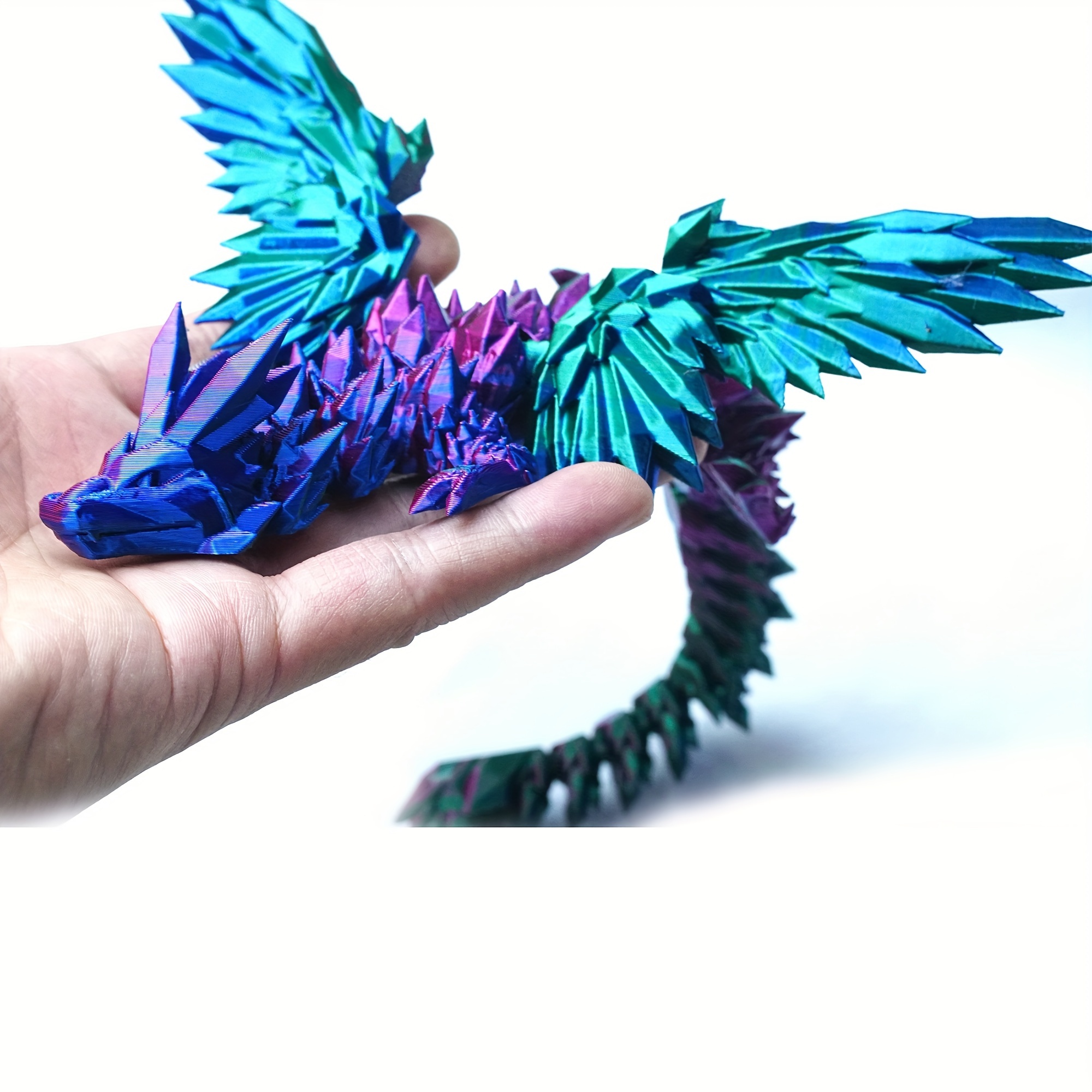 

3d Printed Pterosaur Figurine - Flexible Joints, Articulated Dragon Model For Collectors & Decor, Perfect For Home, Office, And Car