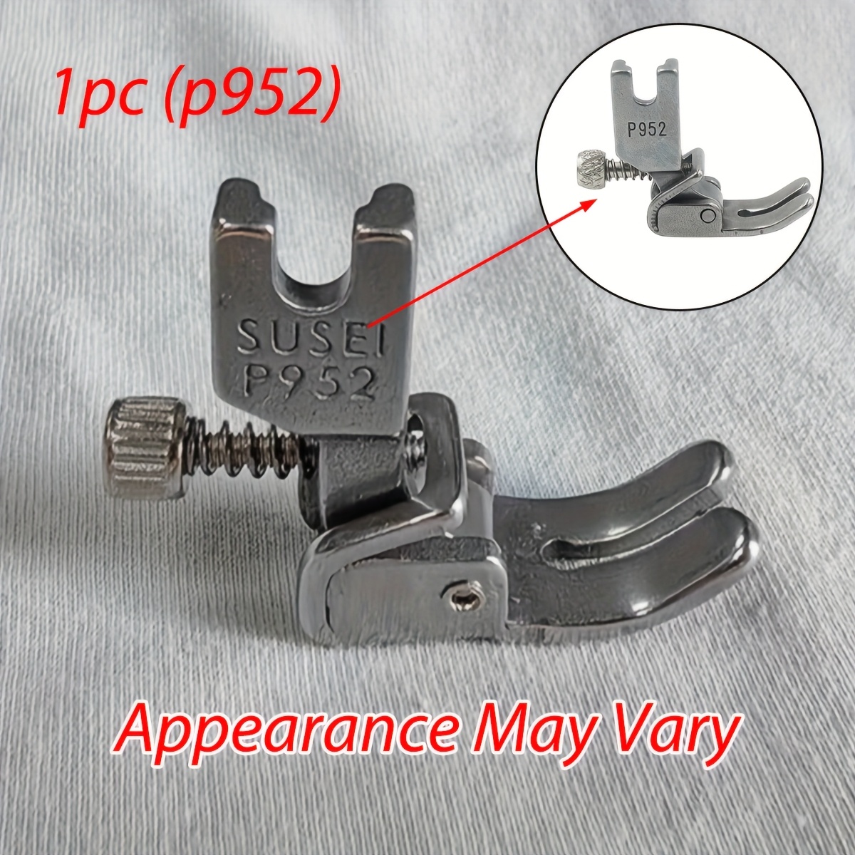TEMU Original P952 Gathering Presser Foot For Sewing Machine Adjustable Ruffling Foot For Electric Machine Clothing Fabric Gathering Attachment