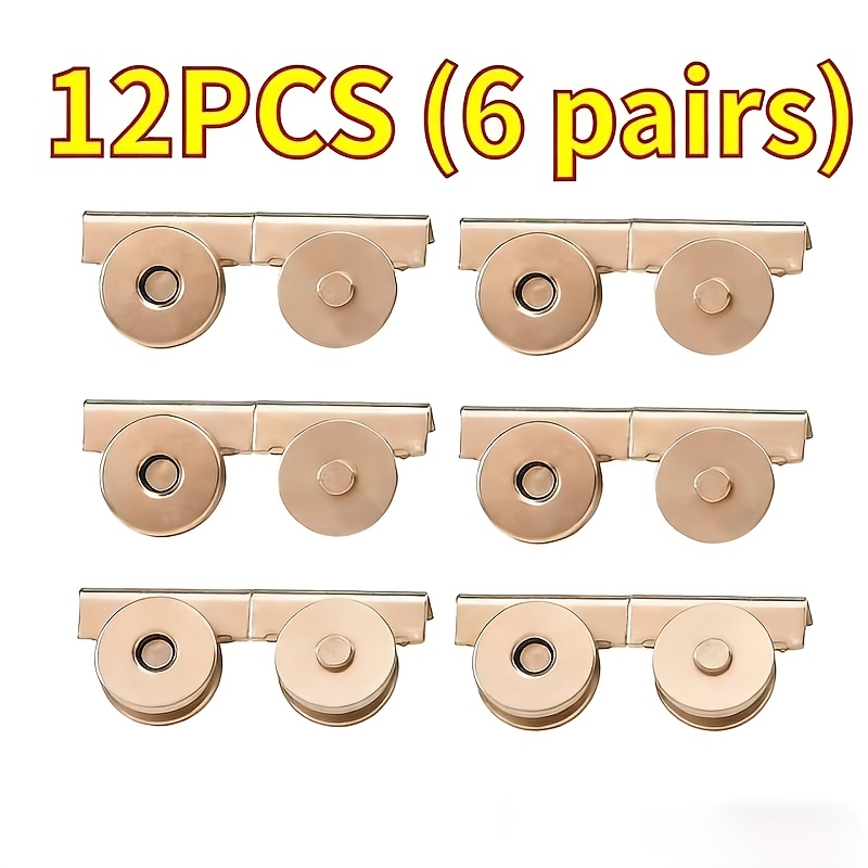 TEMU 12 (6 Pairs) Magnetic Snaps, Seamless Installation Snaps, Professional Clothing, Bags, Curtains Special Quick Fasteners, Handmade Additions,