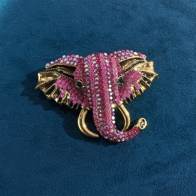 TEMU Elephant Trunk Brooch Cartoon Cute Animal Corsage Vintage Pin Accessories