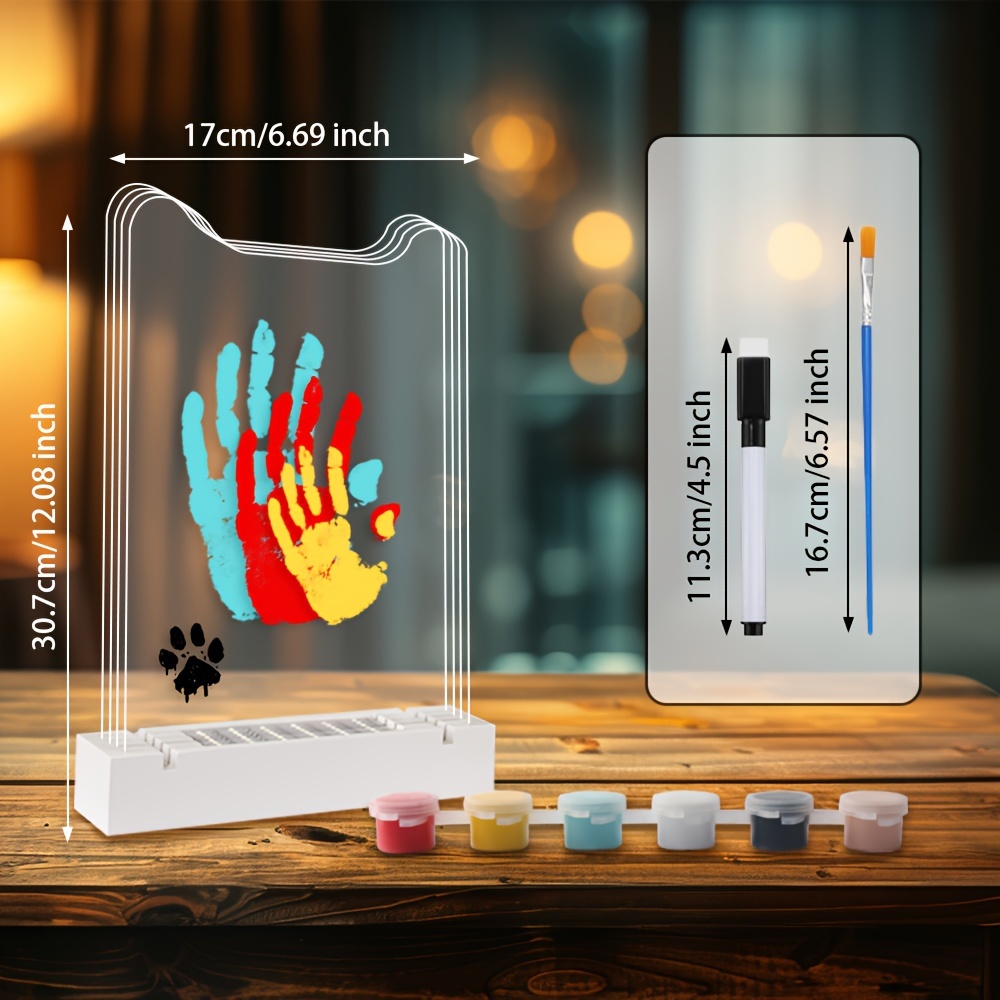 Family Handprint Kit Light Hand Footprint Kits Family Gifts Temu