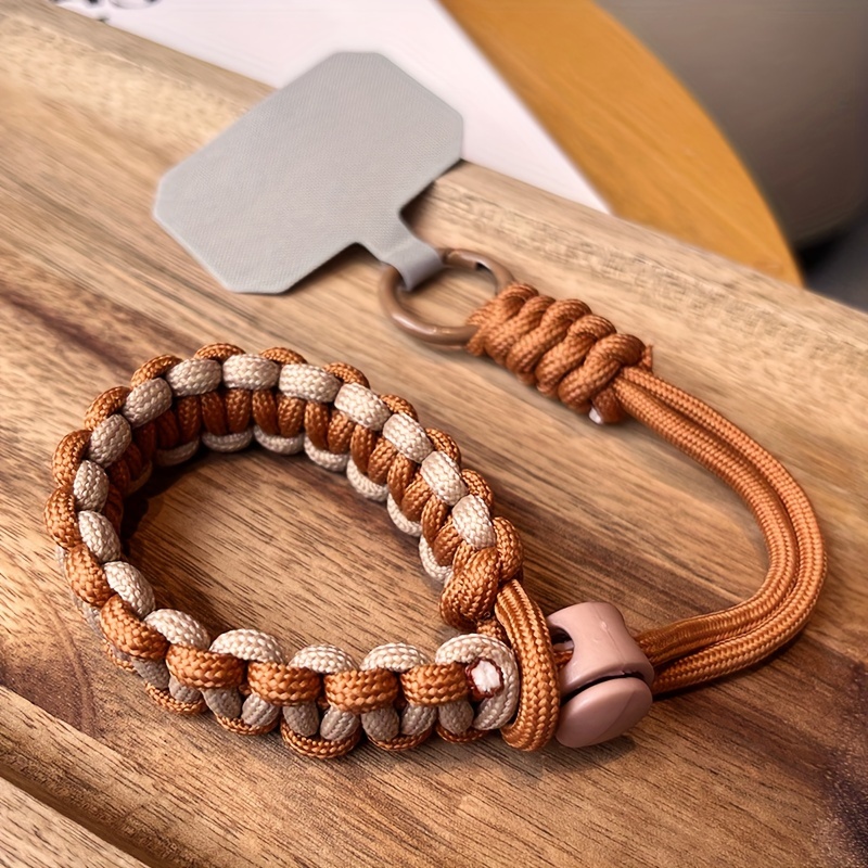   mobile phone lanyard adjustable wrist short pure handmade braided simple anti theft drop color matching     strong clip on pet camera shell universal ccd details 0