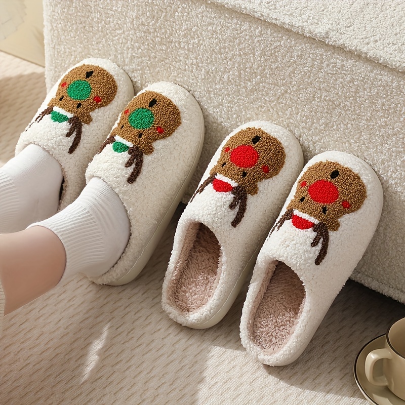 

Unisex-adult Christmas Slippers 2024 - Shoes Tpr , Pattern, -on, Non-washable, Toe, For And Use, Universal Fit