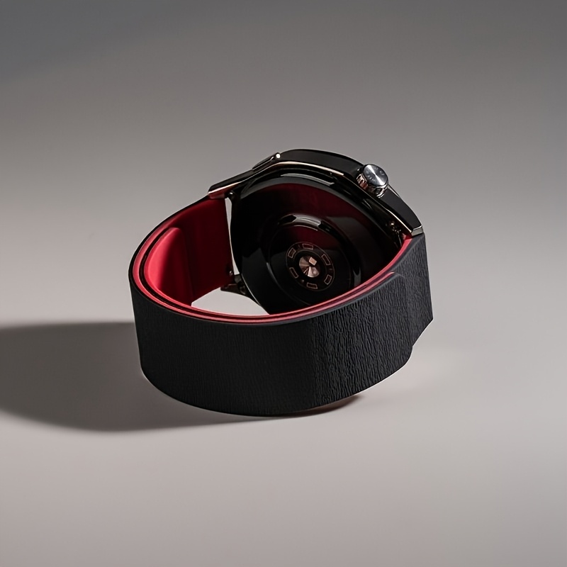TEMU New Lychee Pattern Magnetic Strap, Suitable For Galaxy Watch 7/6/5/4/active 240mm 44mm/watch 6 Classic 43mm 47mm/watch5 Pro