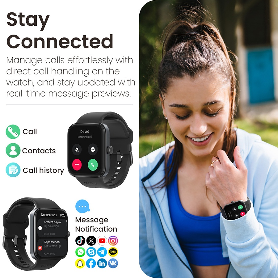 Smartwatch, Men's and Women's Fitness Tracker With Sleep Monitor, 100+ Exercise Modes, USB Charging, Android and iPhone Compatible